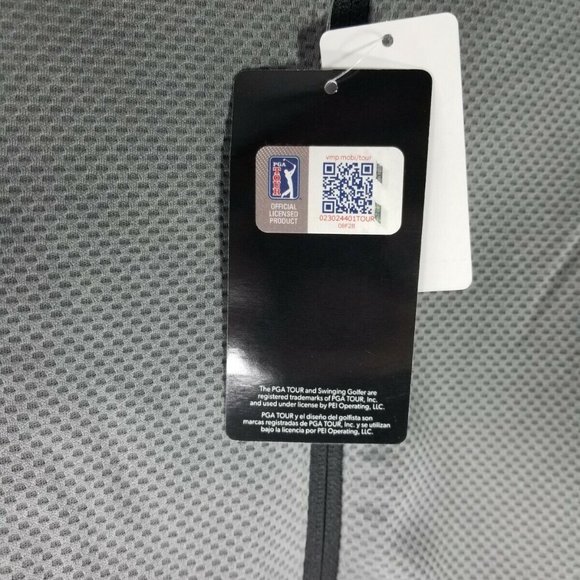 PGA Tour Golf Texture Fall Jacket Quiet Shade Gray S M Quarter Zip Collar NWT - Picture 5 of 8